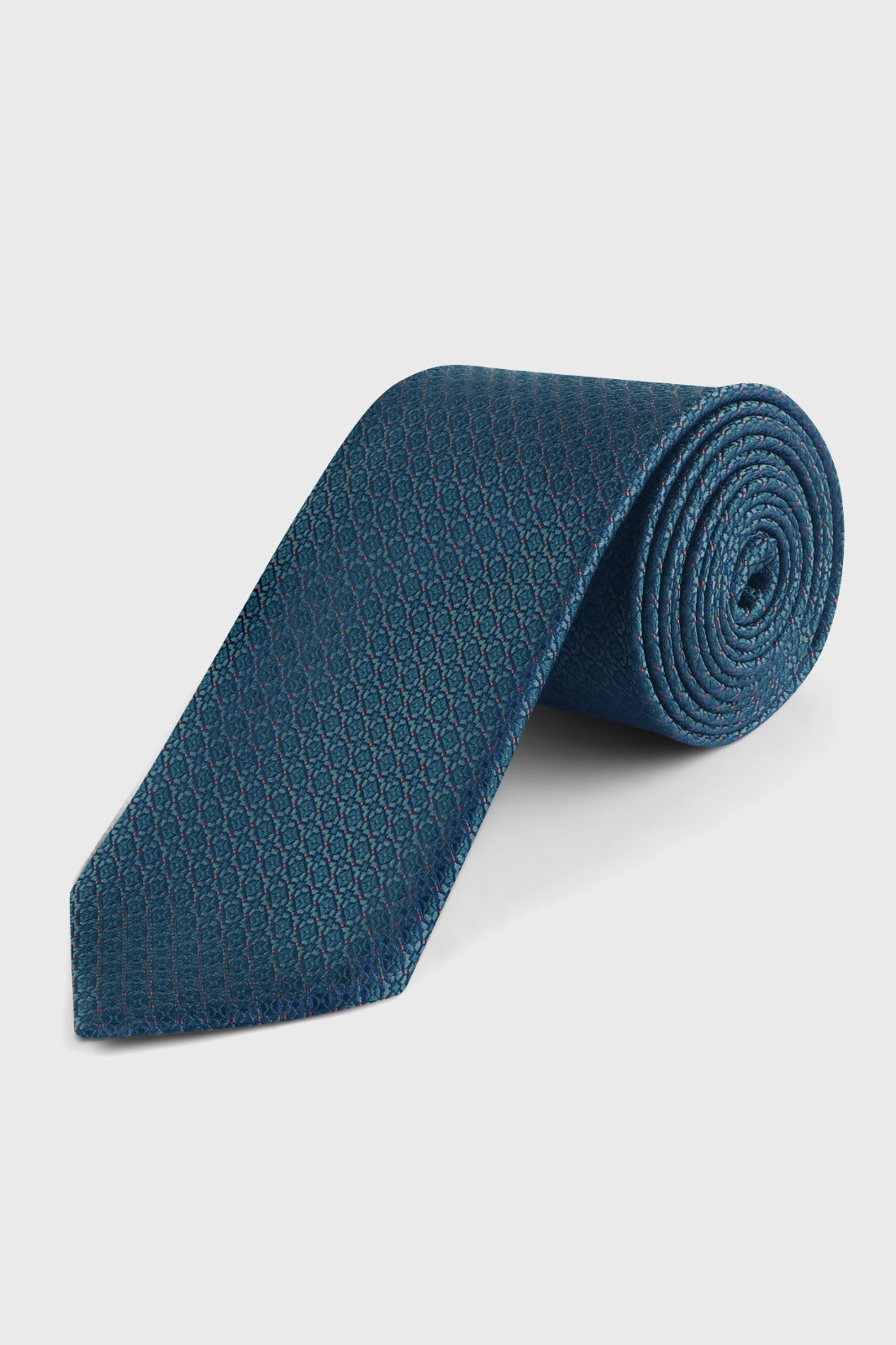 Green Geometric Tie Set