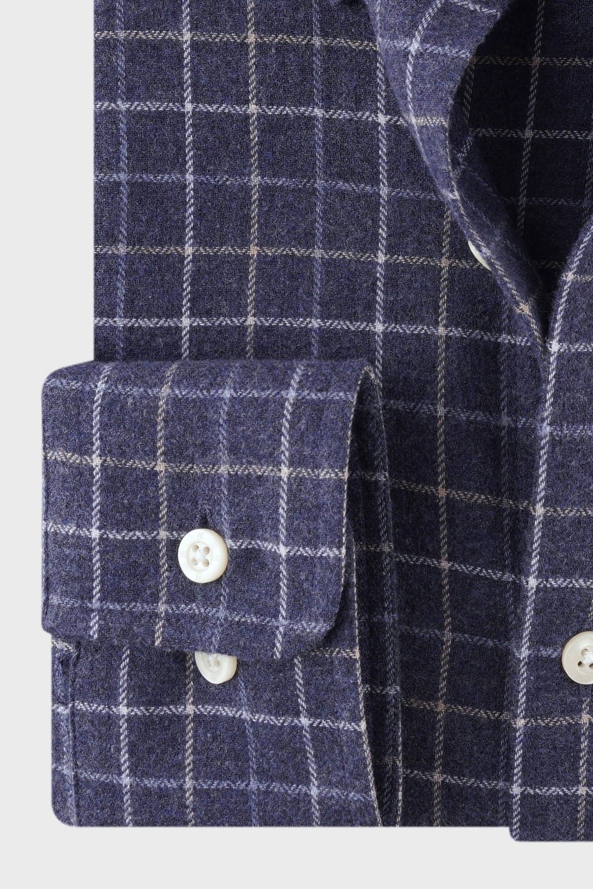 Brushed Checkered Button-Down Flannel Shirt