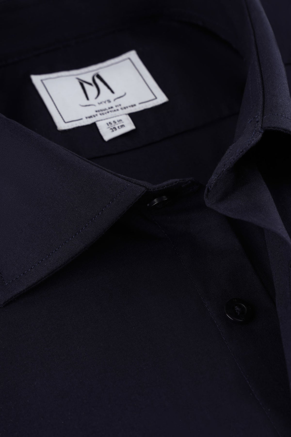Navy Poplin Shirt - Regular Fit