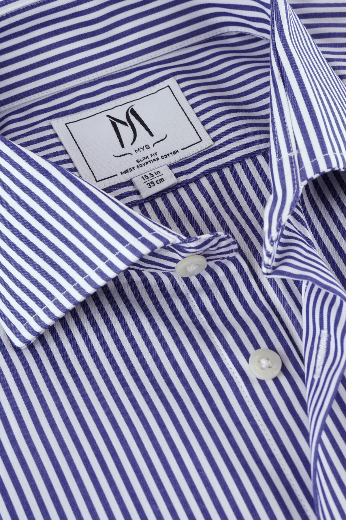 Striped Poplin Cutaway Shirt - Slim Fit