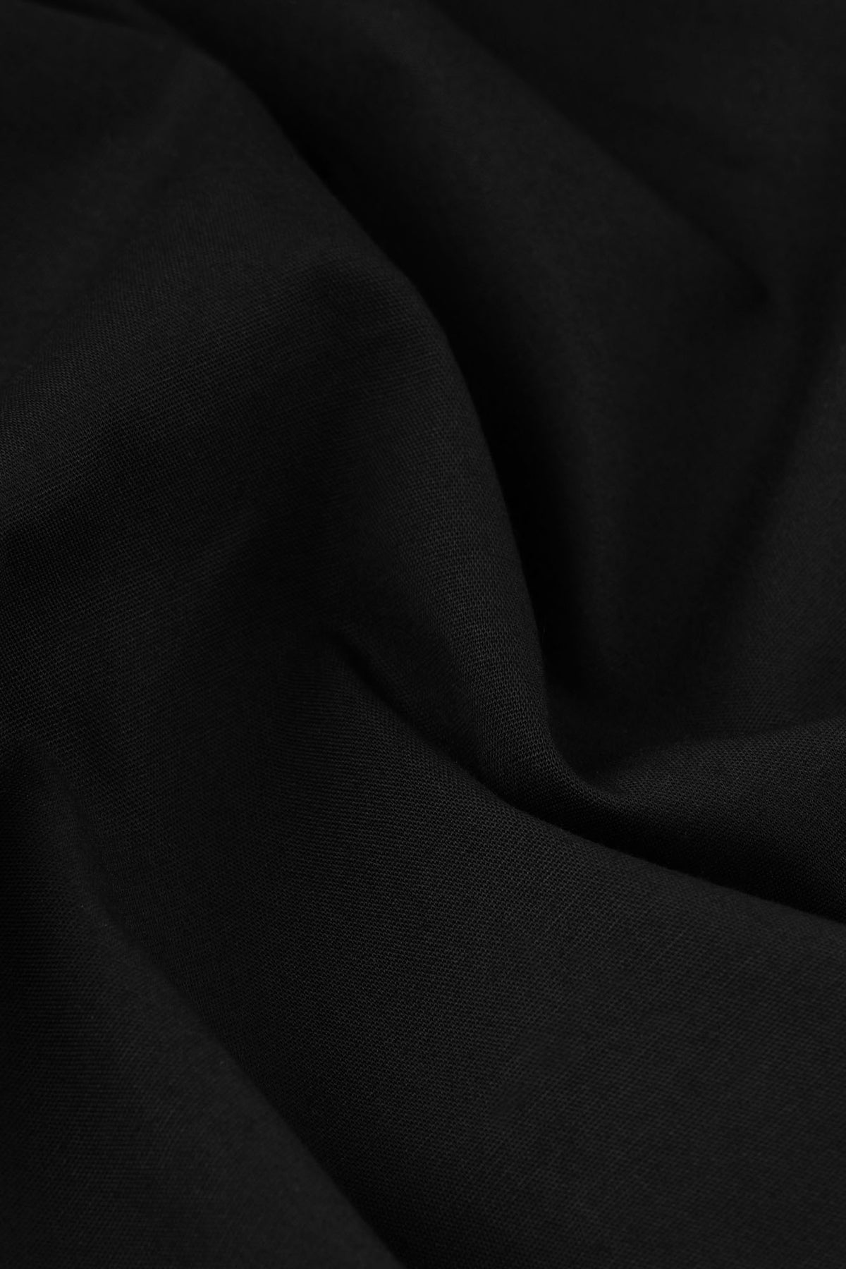 Black Poplin Stretch Shirt - Slim Fit